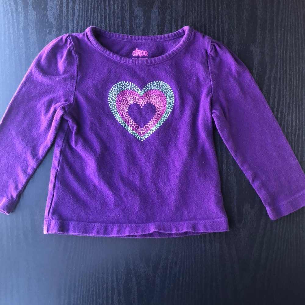 Purple Circo long sleeve with sparkling heart
